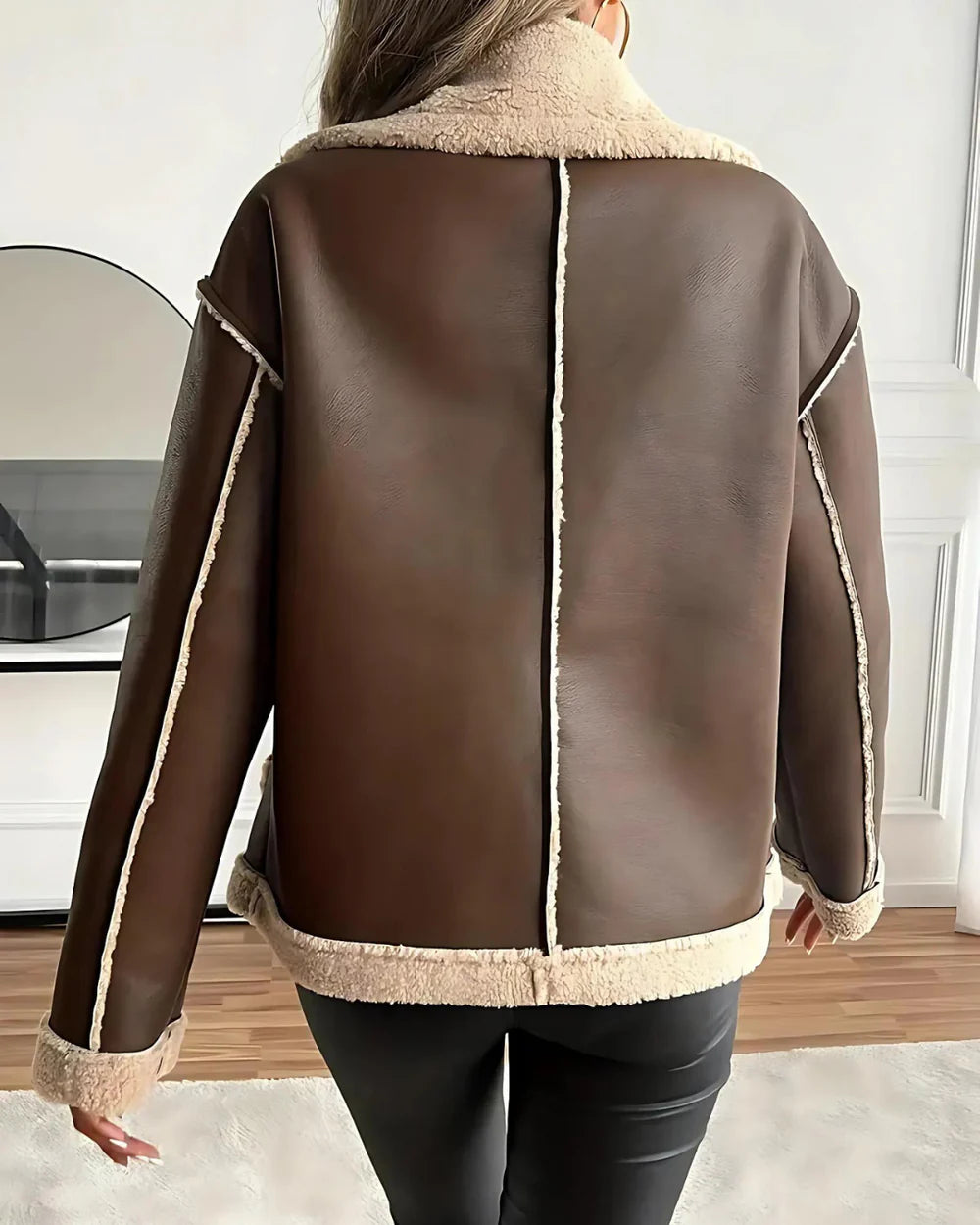 Destiny - Chaqueta Elegante de cuero con Multiples Bolsillos