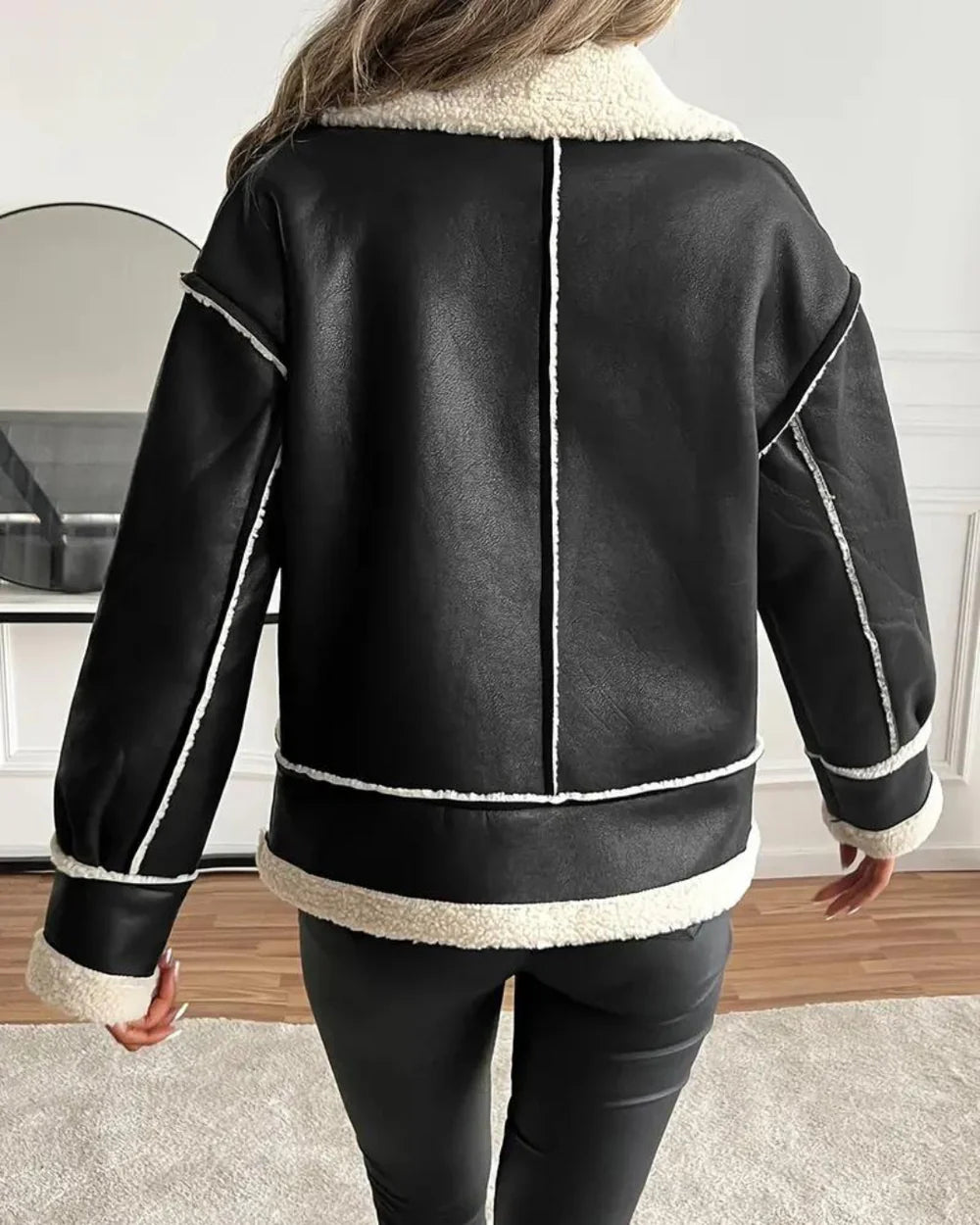 Destiny - Chaqueta Elegante de cuero con Multiples Bolsillos