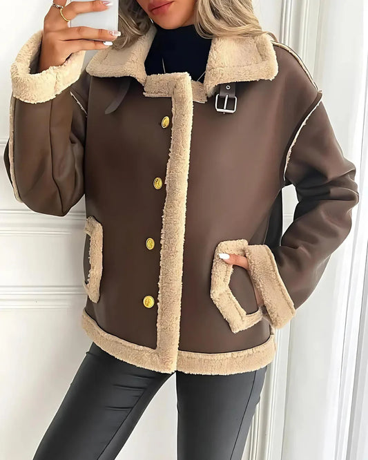 Destiny - Chaqueta Elegante de cuero con Multiples Bolsillos